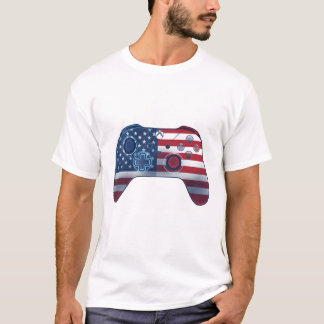 Patriotisk spelare 4 juli t shirt