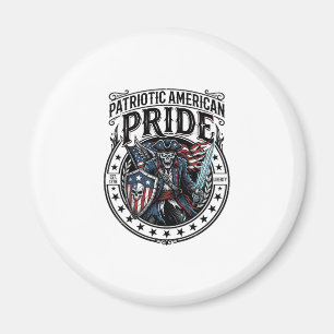 Patriotisk spök patriot skräck monster patriot 4 magnet