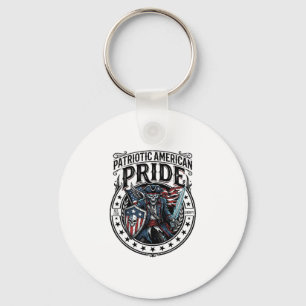 Patriotisk spök patriot skräck monster patriot 4 nyckelring