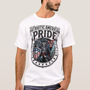 Patriotisk spök patriot skräck monster patriot 4 t shirt