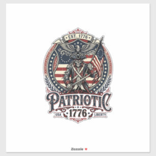 Patriotisk spök patriot skräck monster patriot I Klistermärken