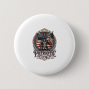 Patriotisk spök patriot skräck monster patriot I Knapp