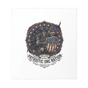 Patriotisk spökpatriot skräckmonster patriot 4 anteckningsblock