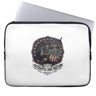 Patriotisk spökpatriot skräckmonster patriot 4 laptop fodral