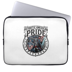 Patriotisk spökpatriot skräckmonster patriot 4 laptop fodral
