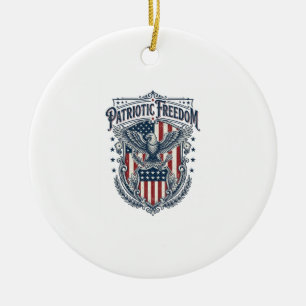 Patriotisk Stad Stolt Serie Vektor Grafisk T-Shirt Julgransprydnad Keramik
