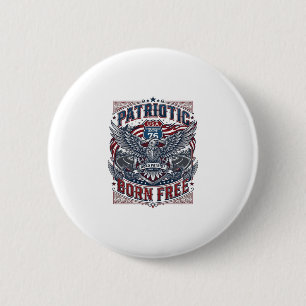 Patriotisk stålvägs väktare Biker Road Frihet P Knapp