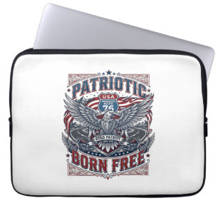 Patriotisk stålvägs väktare Biker Road Frihet P Laptop Fodral