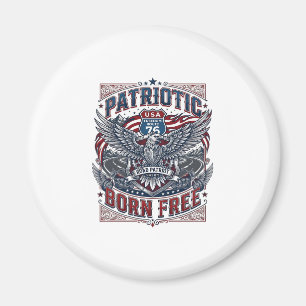 Patriotisk stålvägs väktare Biker Road Frihet P Magnet