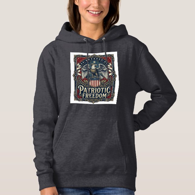 Patriotisk Stargazer Vector Grafik T-shirt (Framsida)
