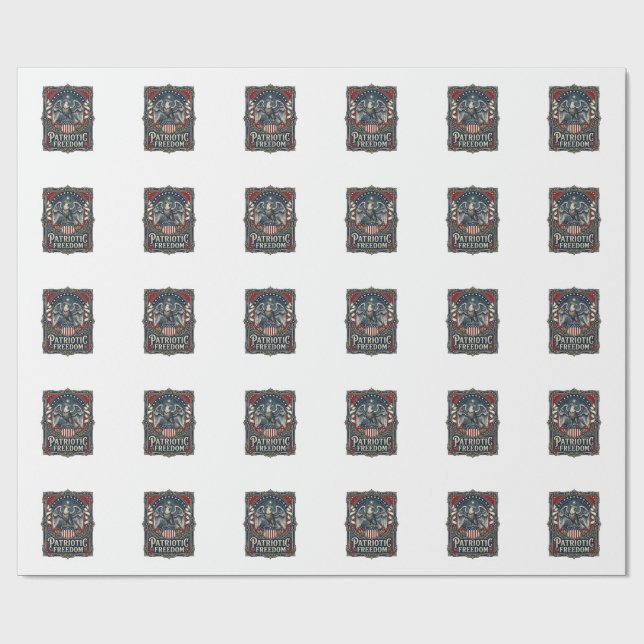 Patriotisk Stargazer Vector Grafik T-shirt Presentpapper (Platt)