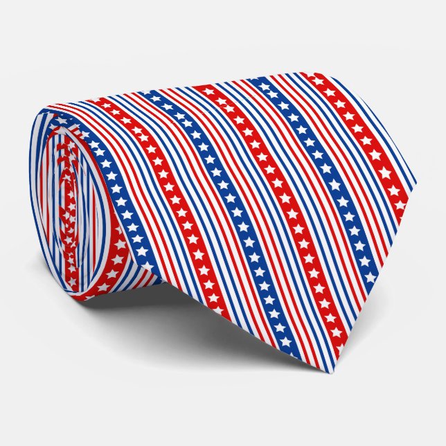 Patriotisk stars och stripes slips (Rullad)