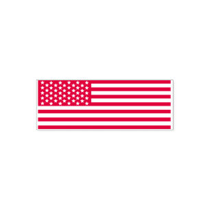 Patriotisk stars och stripes USA för amerikanska Självfärgande Stämpel