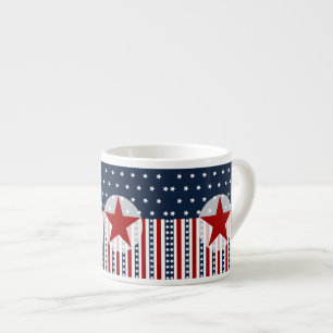 Patriotisk stars och stripesamerikanska espressomugg