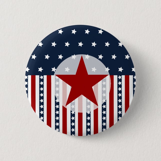 Patriotisk stars och stripesamerikanska knapp (Framsida)
