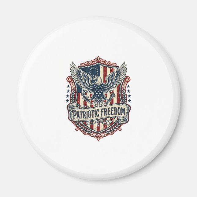Patriotisk statlig stolthet Serie Vector Graphic T Magnet (Framsidan)