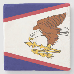 Patriotisk sten underlägg med amerikansk Samoa fla