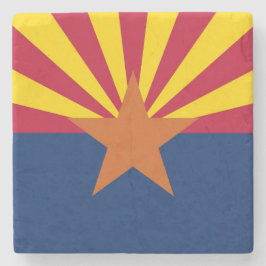 Patriotisk sten underlägg med Flagga Arizona