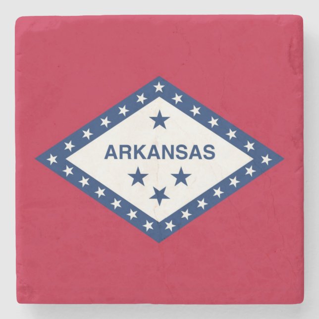 Patriotisk sten underlägg med Flagga Arkansas (Framsidan)