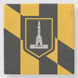 Patriotisk sten underlägg med Flagga Baltimore