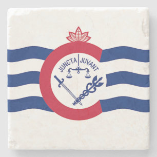 Patriotisk sten underlägg med Flagga Cincinnati