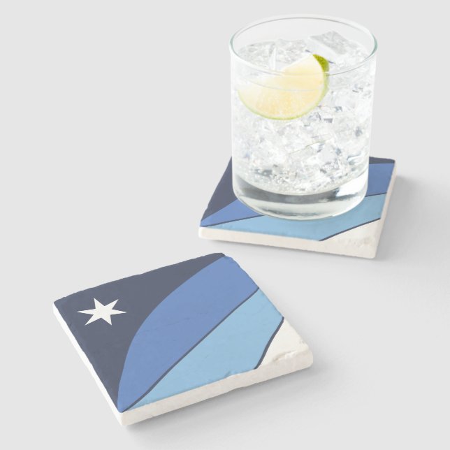Patriotisk sten underlägg med Flagga Columbia, SC (Sidan)
