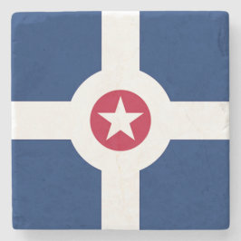 Patriotisk sten underlägg med Flagga Indianapolis
