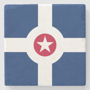 Patriotisk sten underlägg med Flagga Indianapolis