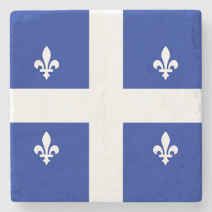 Patriotisk sten underlägg med Flagga Quebec