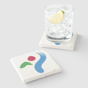 Patriotisk stentallrik med Seouls flagga Stenunderlägg