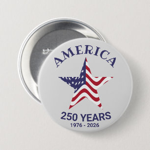 Patriotisk stjärna 250 år knapp Amerikansk flagga