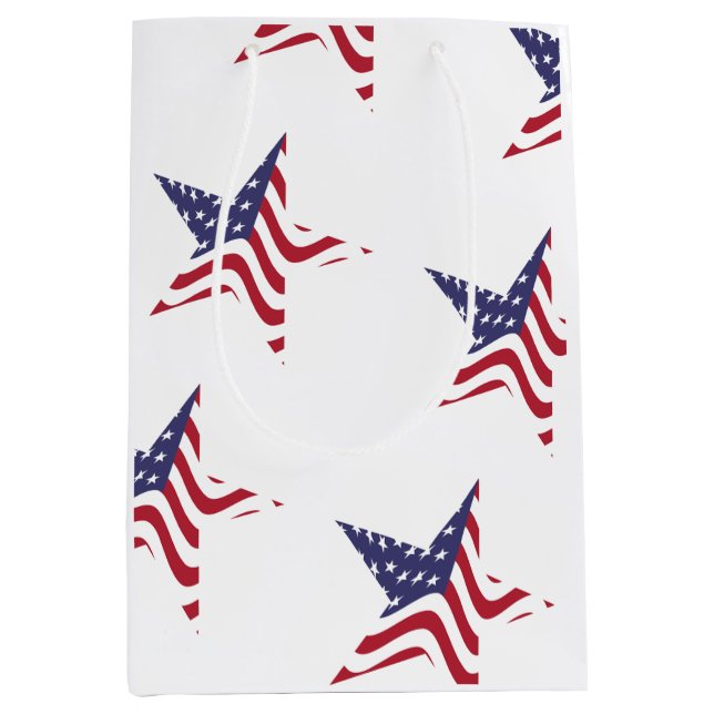 Patriotisk stjärna amerikansk flagg-gåvpåse (Framsidan)