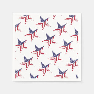 Patriotisk stjärna Amerikansk flagga Patriotiska s Pappersservett