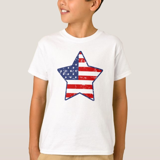 Patriotisk stjärna t-shirt (Framsida)