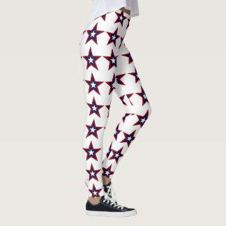PATRIOTISK STJÄRNADAMASKER, FOURTH AV JULI LEGGINGS