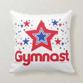 Patriotisk stjärnagymnastik av Golly flickor Kudde