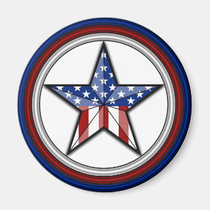Patriotisk stjärnamagnet magnet