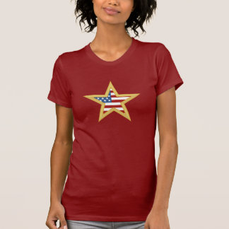 Patriotisk stjärnat-skjorta tee shirt