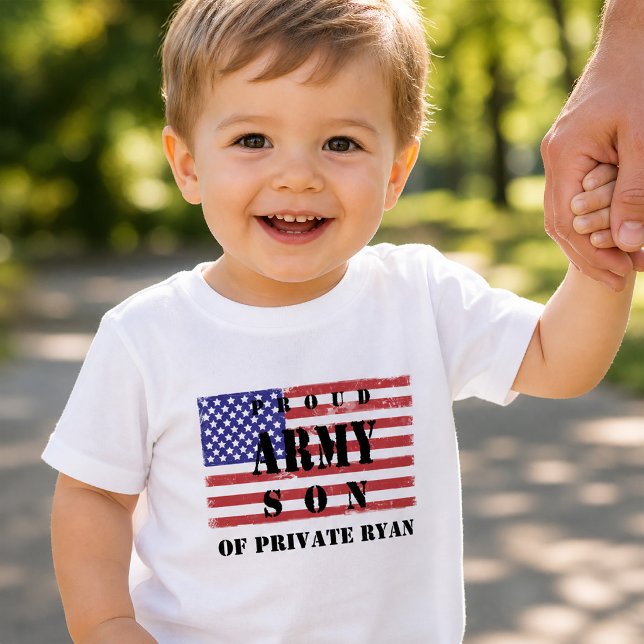Patriotisk Stolt Armé Son Flagga T-shirt (Patriotic Proud Army Son Flag Toddler T-shirt)