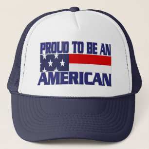 Patriotisk Stolt över att vara amerikan - Hatt Truckerkeps