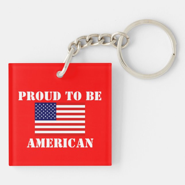 Patriotisk Stolt över att vara amerikan Röd Vit oc (Baksidan)