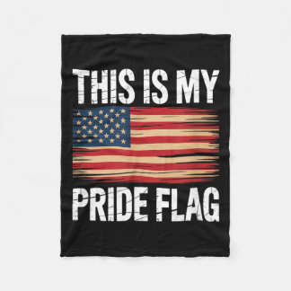Patriotisk stolthet flagga usa amerikansk 4 juli fleecefilt