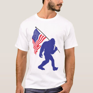 Patriotisk Stor Fot T Shirt