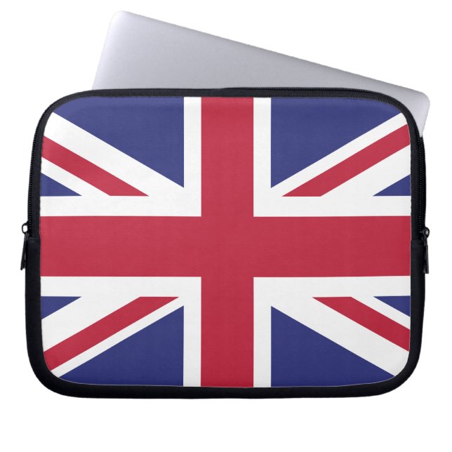 Patriotisk Storbritannien-flagga Laptop Fodral (Framsidan)