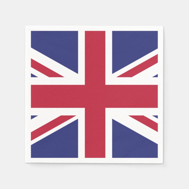 Patriotisk Storbritannien-flagga Pappersservett (Framsidan)