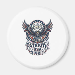 Patriotisk stridshök Patriotisk örn & hök Ameri Magnet