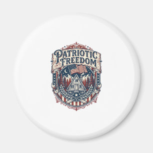 Patriotisk stuga helg vektor grafisk t-shirt_1 magnet
