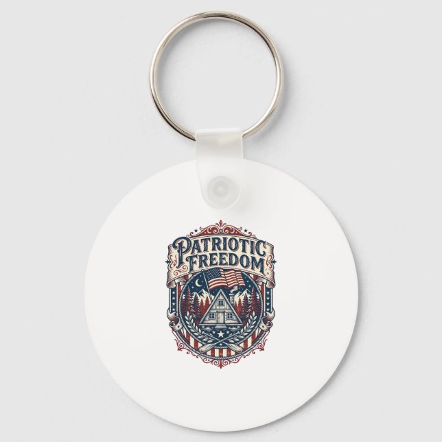 Patriotisk stughelg Vector Graphic T-shirt_1 Nyckelring (Framsida)