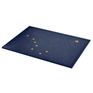 Patriotisk styckningsdel med Flagga av Alaska