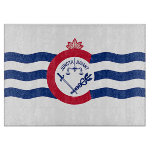 Patriotisk styckningsdel med Flagga av Cincinnati